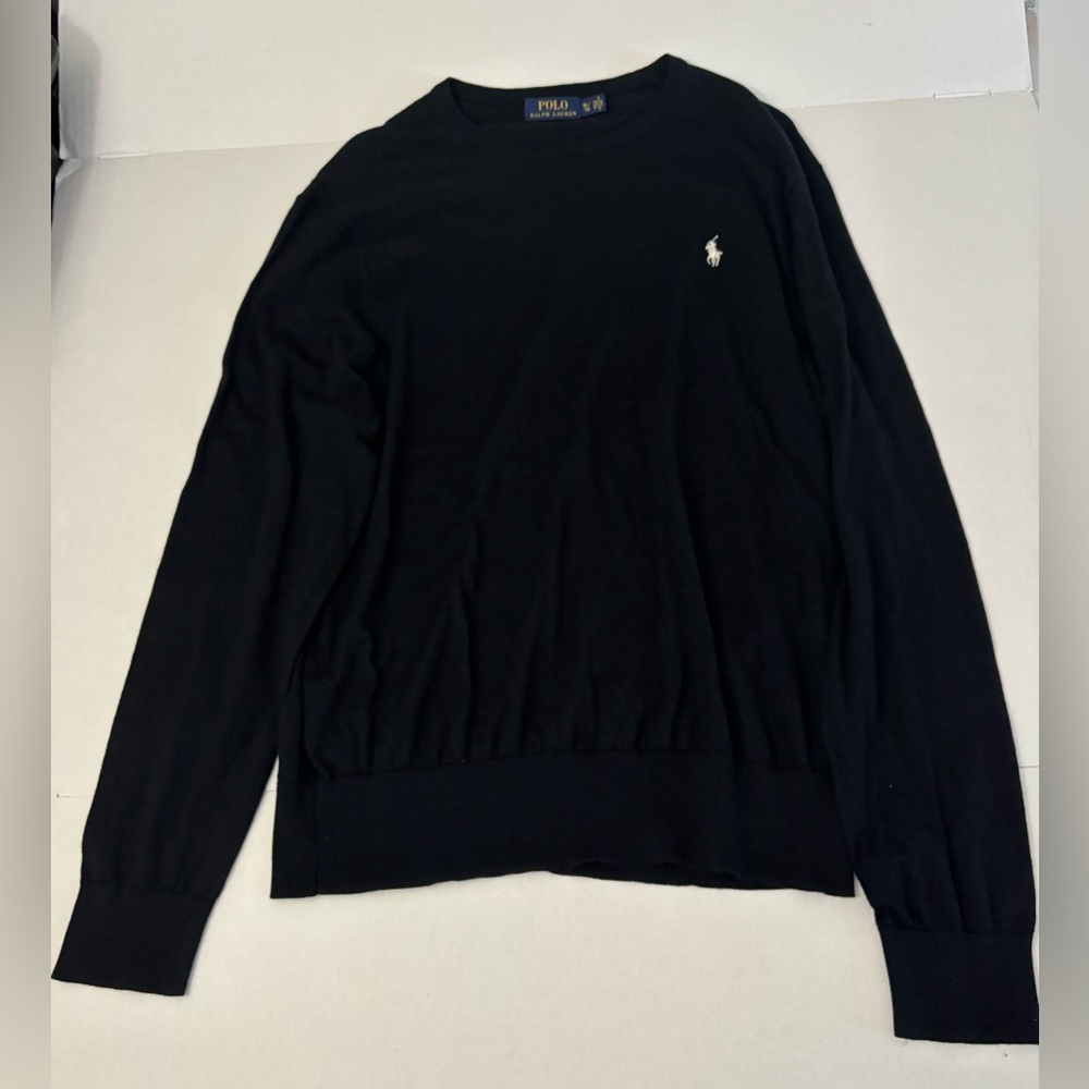Polo Ralph Lauren crew neck knit sweater with embroidered logo, Size Men’s XL